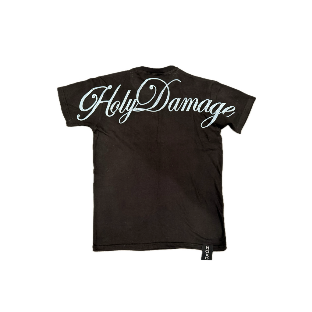 Black & Blue Holy Damage Adam &
Eve Tee