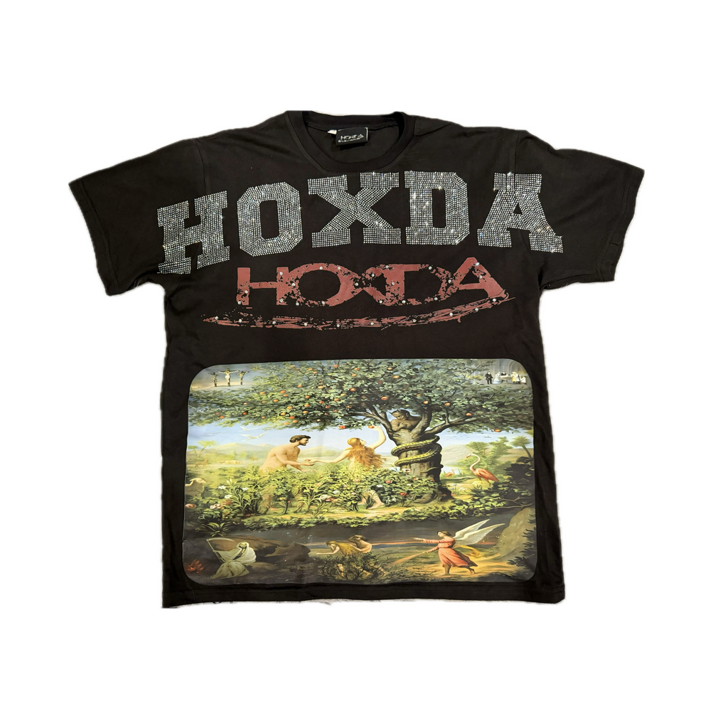 Black & Red Holy Damage Adam &
Eve Tee