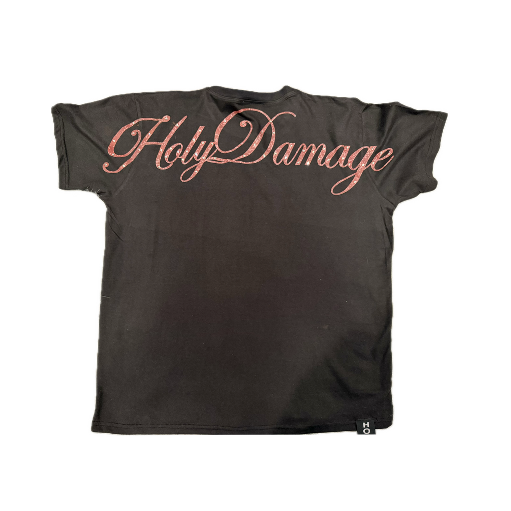 Black & Red Holy Damage Adam &
Eve Tee