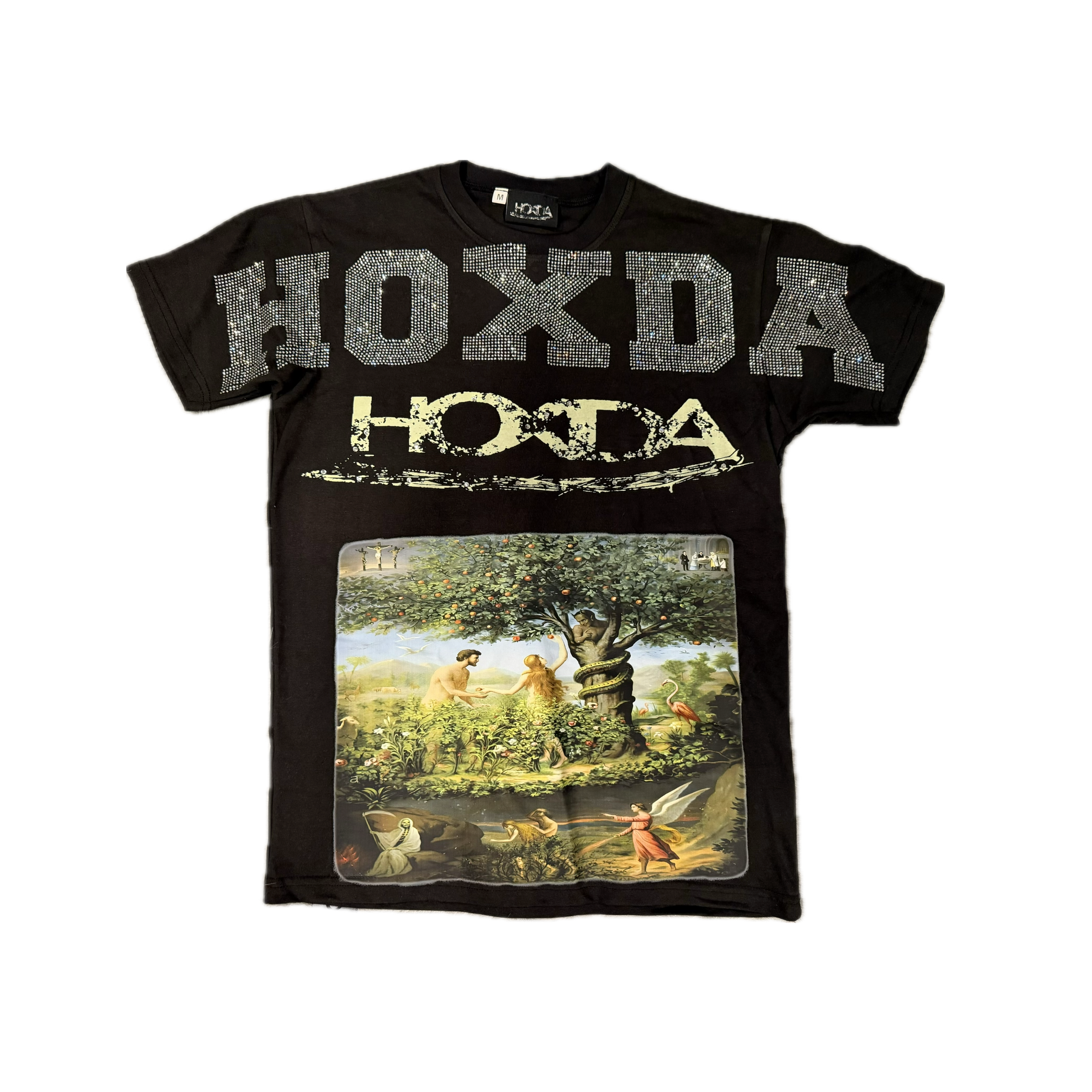 Black & Green Holy Damage Adam & Eve Tee