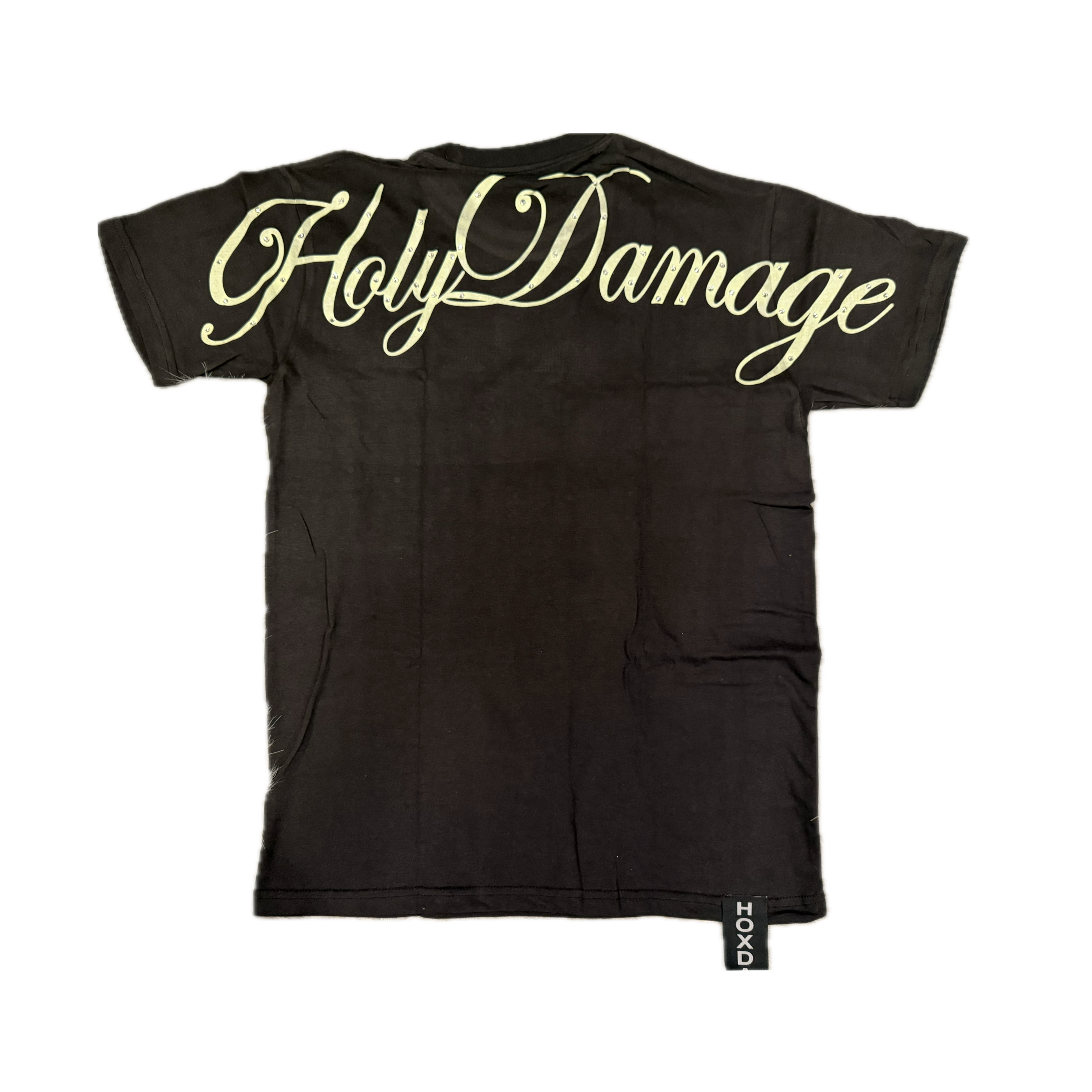 Black & Green Holy Damage Adam & Eve Tee
